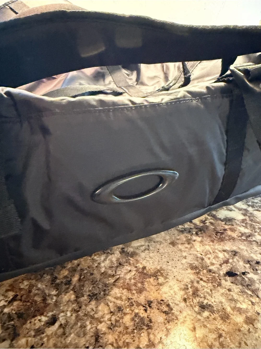 Oakley Matte Black Nylon Duffel with Dual Carry Straps